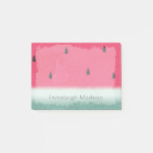 Grunge Watermelon Wasserfarben Post-it Klebezettel (Vorderseite)