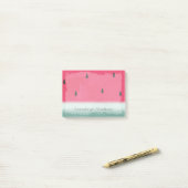 Grunge Watermelon Wasserfarben Post-it Klebezettel (Auf Schreibtisch)