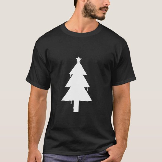 Grunge Weihnachtsbaumurlaub zum Party T-Shirt (Vorderseite)
