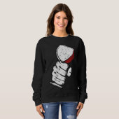 Grunge Weinglas Sweatshirt (Vorne ganz)