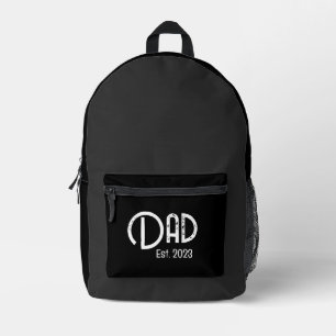 Grunge Weiße Buchstaben Etablierter Papa Bedruckter Rucksack