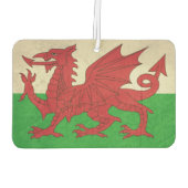 Grunge Welsh Dragon FlagIllustration Autolufterfrischer (Rückseite)
