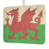 Grunge Welsh Dragon FlagIllustration Autolufterfrischer (Links)
