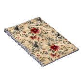 Grunge Western Florals Rustikales Red Creme Cowgir Notizblock (Rechte Seite)