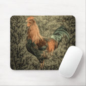 Grunge Western Hähnchen rustikaler Hahn Mousepad (Mit Mouse)