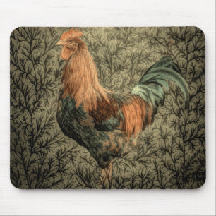 Grunge Western Hähnchen rustikaler Hahn Mousepad