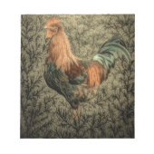 Grunge Western Hähnchen rustikaler Hahn Notizblock (Vorderseite)