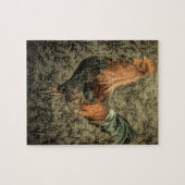 Grunge Western Hähnchen rustikaler Hahn Puzzle (Horizontal)