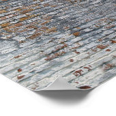 Grunge White Brick Wall Leinwand oder Poster (Ecke)