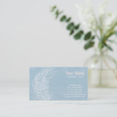 Grunge White Feather Visitenkarte (Stehend Vorderseite)