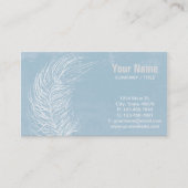 Grunge White Feather Visitenkarte (Vorderseite)