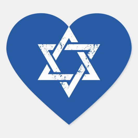 Grunge White Star von David Herz-Aufkleber (Vorderseite)
