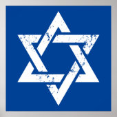 Grunge White Star von David Poster (Vorne)