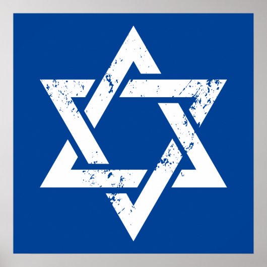 Grunge White Star von David Poster (Vorne)