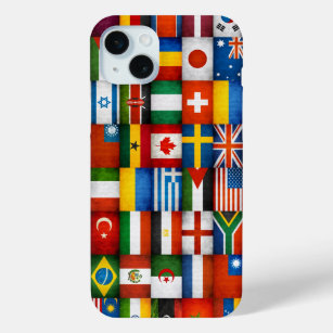Grunge World Flags Collage Design Case-Mate iPhone Hülle