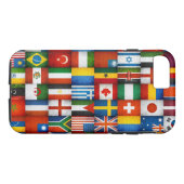 Grunge World Flags Collage Design Case-Mate iPhone Hülle (Rückseite (Horizontal))