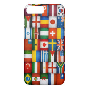 Grunge World Flags Collage Design Case-Mate iPhone Hülle