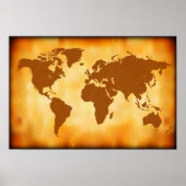 Grunge World Map Poster (Vorne)