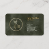 Grunge Wrench Icon Auto Mechanische Visitenkarte (Vorderseite)