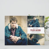 Grunge XL Foto Abschluss Ankündigung (Stehend Vorderseite)