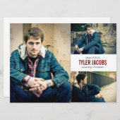 Grunge XL Foto Abschluss Ankündigung (Vorne/Hinten)