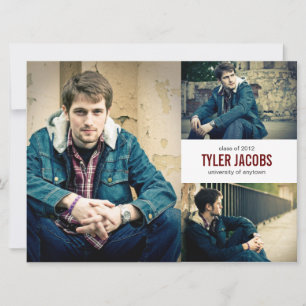 Grunge XL Foto-Abschlussankündigung Einladung