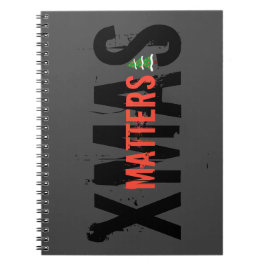 Grunge XMAS MATTERS sehenswerter Weihnachtsbaum! Notizblock