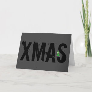 Grunge XMAS mit einem auffälligen Weihnachtsbaum! Karte
