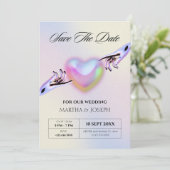 Grunge y2k Hochzeit Save The Date (Stehend Vorderseite)