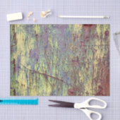 Grunge Yellow & Magenta Rusted Metal Muster 2 Seidenpapier (Handwerk)