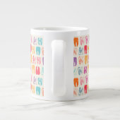Grunge-Zahnmuster Jumbo-Tasse (Rückseite)