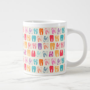 Grunge-Zahnmuster Jumbo-Tasse