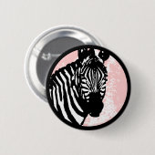 Grunge Zebra. Button (Vorne & Hinten)