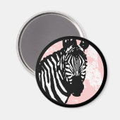 Grunge Zebra. Magnet (Vorderseite/Rückseite)
