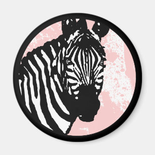 Grunge Zebra. Magnet
