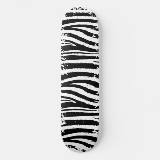 Grunge Zebra Skateboard (Vorderseite)