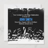 Grunge zum Geburtstag Einladung (Rückseite)