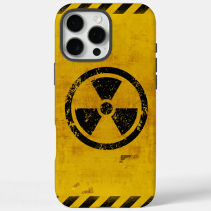 Grunged Background Hazard Radiation Warning iPhone 16 Pro Max Hülle
