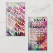 Grungegalaxie scissors Haar-Stylist cosmotology Terminkarte (Vorne/Hinten)