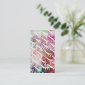 Grungegalaxie scissors Haar-Stylist cosmotology Terminkarte (Stehend Vorderseite)