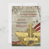 Grungegitarren-Abschluss-Partymitteilung Einladung (Vorderseite)