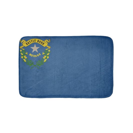 Grungeillustration der Nevada-Staatsflagge Badematte (Vorderseite)
