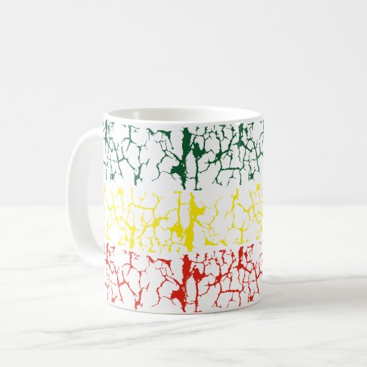 Grüngelb. Rot Kaffeetasse (Vorderseite Links)