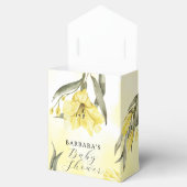 Grüngelbe Blumen Babydusche Geschenkschachtel (Geöffnet)