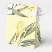 Grüngelbe Blumen Babydusche Geschenkschachtel (Rückseite)