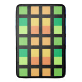 Grüngelbe Minimalquadrate Badematte (Vorderseite Vertikal)