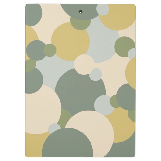 Grüngelbe Moleküle Zwischenablage Klemmbrett (Rückseite)