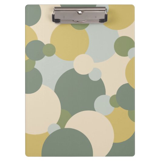 Grüngelbe Moleküle Zwischenablage Klemmbrett (Vorderseite)