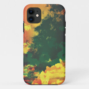 Grüngelbe rote Wolke abstrakte digitale Kunstgesta Case-Mate iPhone Hülle