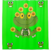 Grüngelber Froschkinder-Duschvorhang Duschvorhang (Vorderseite)